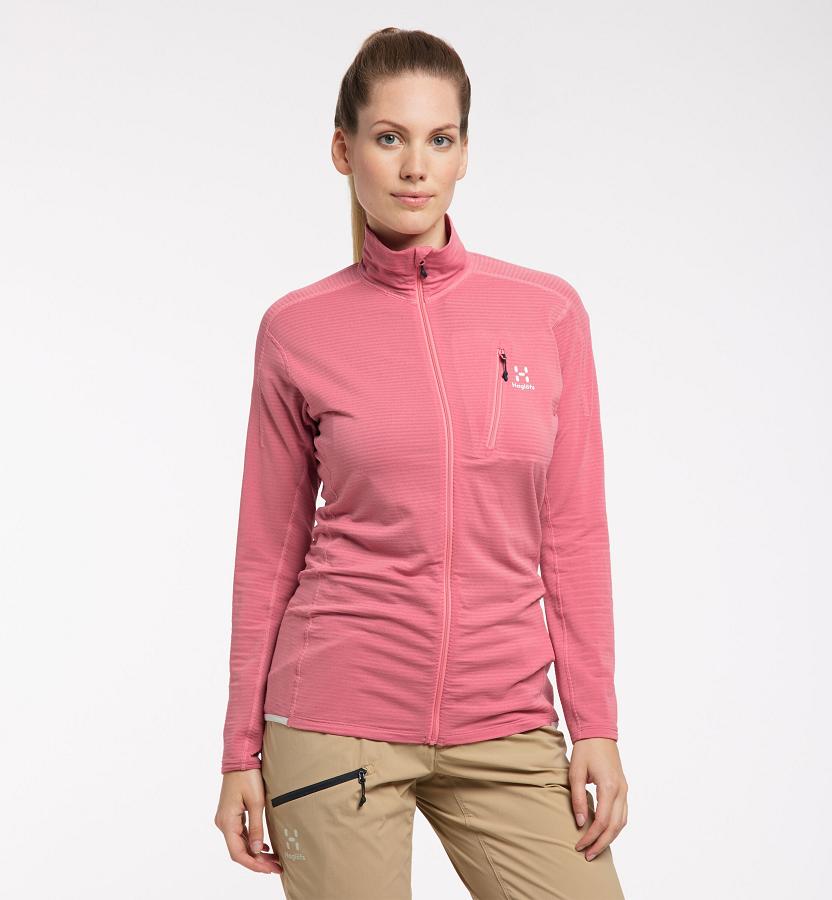 Haglöfs L.I.M Mid Layer Pink For Womens EDWUY5649 Australia